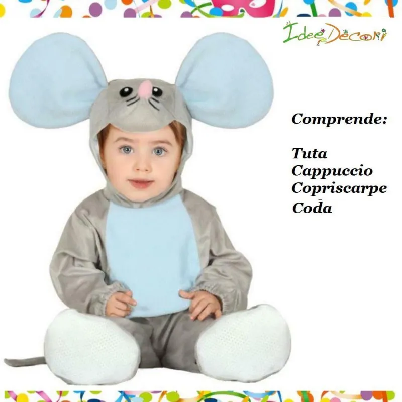 Costume topolino bambino neonato vestito animale da topo